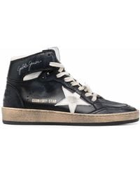 Golden Goose - Logo-Print High-Top Suede Sneakers - Lyst