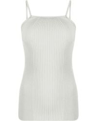 Low Classic - Halterneck Ribbed Tank Top - Lyst