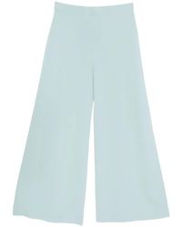 D.exterior - Fine-Knit Wide-Leg Trousers - Lyst