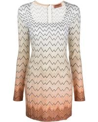 Missoni - Zigzag Intarsia-Knit Minidress - Lyst