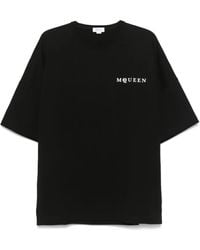 McQueen - Vertical Back Logo T-Shirt - Lyst
