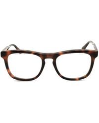 Calvin Klein - Tortoiseshell-Effect Rectangle-Frame Glasses - Lyst