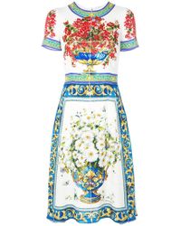 Dolce & Gabbana Vestito 'Majolica' - Blu
