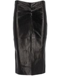 Isabel Marant - Jupe Tuline-Gd En Cuir - Lyst
