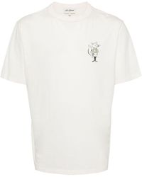 Café Kitsuné - Fox-print Cotton T-shirt - Lyst
