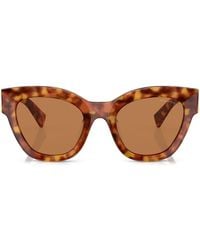 Miu Miu - Tortoiseshell-Effect Cat-Eye Sunglasses - Lyst