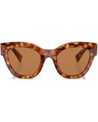 Miu Miu - Tortoiseshell-Effect Cat-Eye Sunglasses - Lyst
