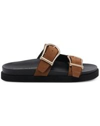 Ángel Alarcón - Buckle-Fastening Suede Sandals - Lyst