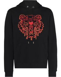 KENZO Red Cotton Tiger's Year Hoodie 