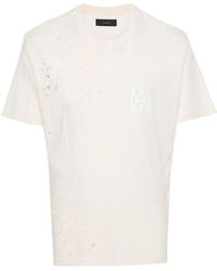 Amiri - Neutral Shotgun Cotton T-Shirt - Lyst