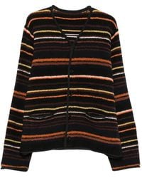 Sacai - Striped Button-Up Cardigan - Lyst