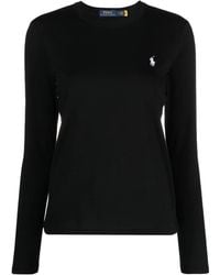 Polo Ralph Lauren - T-Shirt Met Geborduurd Logo - Lyst