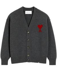 Ami Paris - Ami De Coeur Cardigan - Lyst