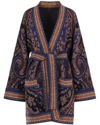 Etro - Paisley-Pattern Belted Jacket - Lyst