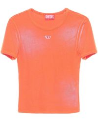 DIESEL - T-ele-n1 Cropped T-shirt - Lyst