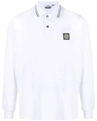 Stone Island - 2200012 Organic Cotton Piqué With Stretch Polo Shirt - Lyst