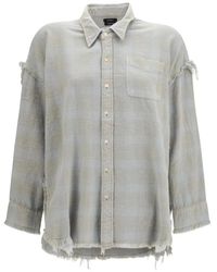 R13 - Check Frayed-Edge Shirt - Lyst