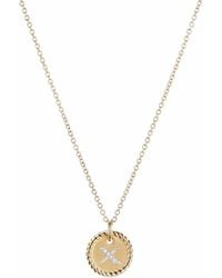 David Yurman - 18Kt X Initial Charm Diamond Necklace - Lyst