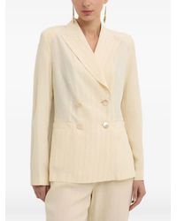Liu Jo - Pinstripe Double-Breasted Blazer - Lyst