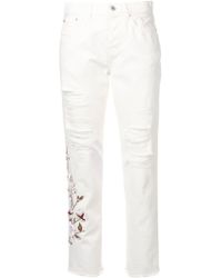 Off-White c/o Virgil Abloh Jeans im Distressed-Look - Weiß