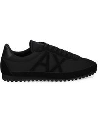 ARMANI EXCHANGE - Logo-Patch Panelled Sneakers - Lyst