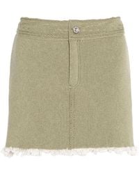 Barrie - Mini-Rok Met Franje Zoom - Lyst