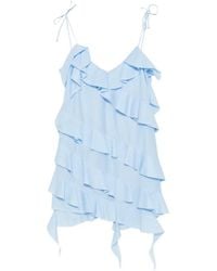 LES FILLES D'EVA - Ruffled Mini Dress - Lyst