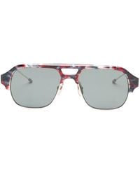 Thom Browne - Patterned Pilot-Frame Sunglasses - Lyst