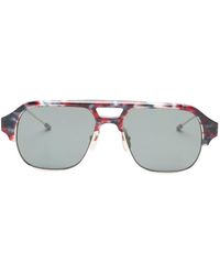 Thom Browne - Patterned Pilot-Frame Sunglasses - Lyst