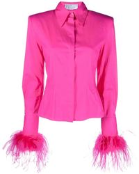 GIUSEPPE DI MORABITO - Feather-Trim Detail Shirt - Lyst