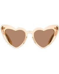 Saint Laurent - Loulou Heart-Frame Sunglasses - Lyst