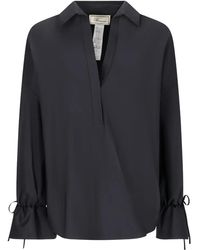 Blumarine - Chemise En Popeline À Poignets Noués - Lyst