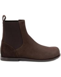 Fendi - Elastic-panel suede boots - Lyst