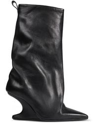 Rick Owens - Temple Cantilever 8 Sharp Flared Boots Cow Leather - Lyst