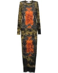 Jean Paul Gaultier - Graphic-Print Maxi Dress - Lyst
