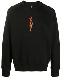 Neil Barrett - Sweatshirt mit Flammen-Print - Lyst