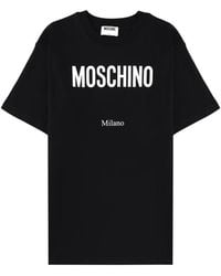 Moschino - Printed Organic Cotton Jersey T- Shirt - Lyst