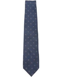 Corneliani - Silk Tie With Small Check Pattern - Lyst