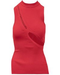 The Attico - Cut-Out Ribbed Top - Lyst