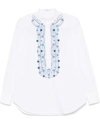 Ermanno Scervino - Intricate Floral Embroidered Shirt - Lyst
