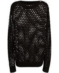 Philipp Plein - Crystal-embellished Pointelle-knit Jumper - Lyst