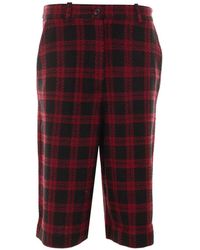 Pinko - Check-Pattern Knee-Length Shorts - Lyst