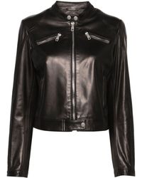 Dolce & Gabbana - Zip-up Leather Jacket - Lyst