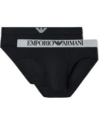 Emporio Armani - Logo-Waistband Briefs (Set Of Two) - Lyst