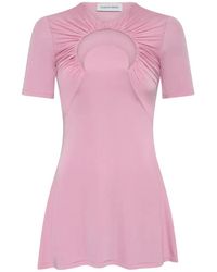 Marine Serre - Moon Gathered Mini Dress - Lyst