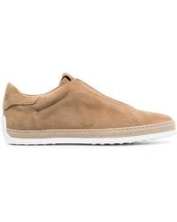 Tod's - Laceless Suede Sneakers - Lyst