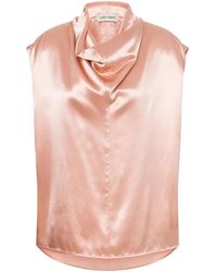 Alberta Ferretti - カウルネック サテントップ - Lyst