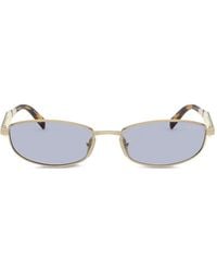 Prada - Lunettes De Soleil À Plaque Logo - Lyst