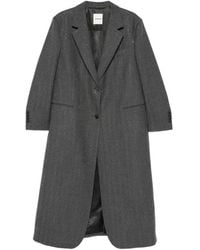 Sandro - Rhinestone-Embellished Herringbone Coat - Lyst