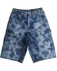 A Bathing Ape - Camouflage-Print Carpenter Shorts - Lyst